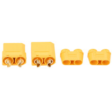 Adaptador de conector de bateria, versão amarela atualizada com alta resistência à corrente e design semiaberto para facilitar a soldagem, o
