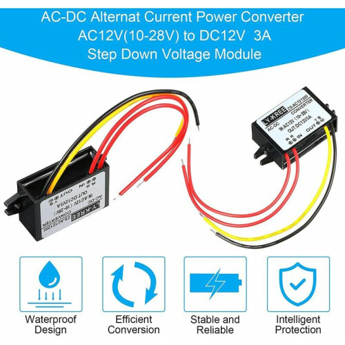 Module de conversion de puissance efficace, sortie de puissance stable de 10-28 V CA vers 12 V CC avec un taux de conversion élevé, module c 1