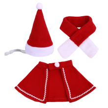 Pet Adjustable Christmas Santa Hat, Cloak, Scarf Christmas Costume Compatible with Puppy Kitten Small Cats Dogs Pets