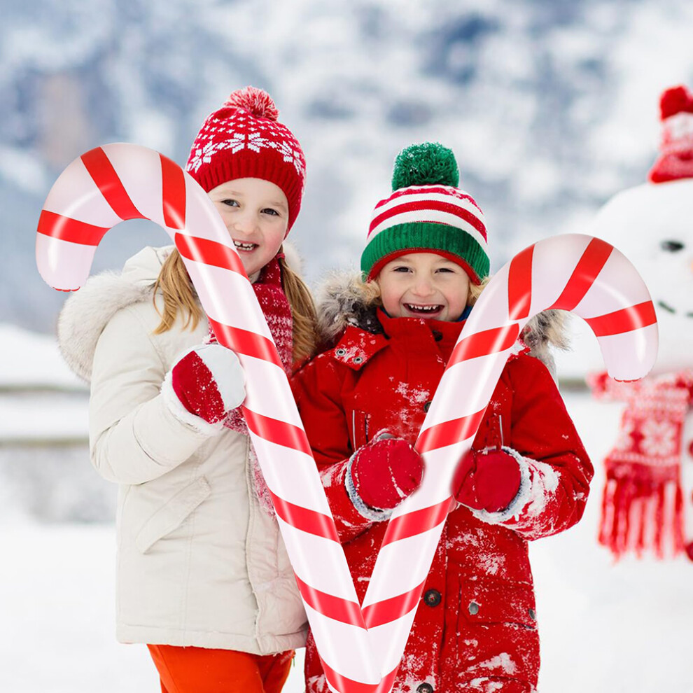 Inflatable Christmas Candy Cane, 3Pcs 87Cm Inflatable Candy Canes Christmas Decorations, Outdoor Christmas Decorations Christmas Decorations 3564946424599