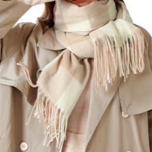 Scarf Compatible with Men Women Plaid Winter Scarf Scarves Classic Winter Plaid Scarf Tassel Edge Soft Warm Scarf Shawl