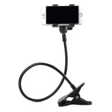 Supporto flessibile per telefono con clip regolabile e morsetto compatibile con la visualizzazione a mani libere.