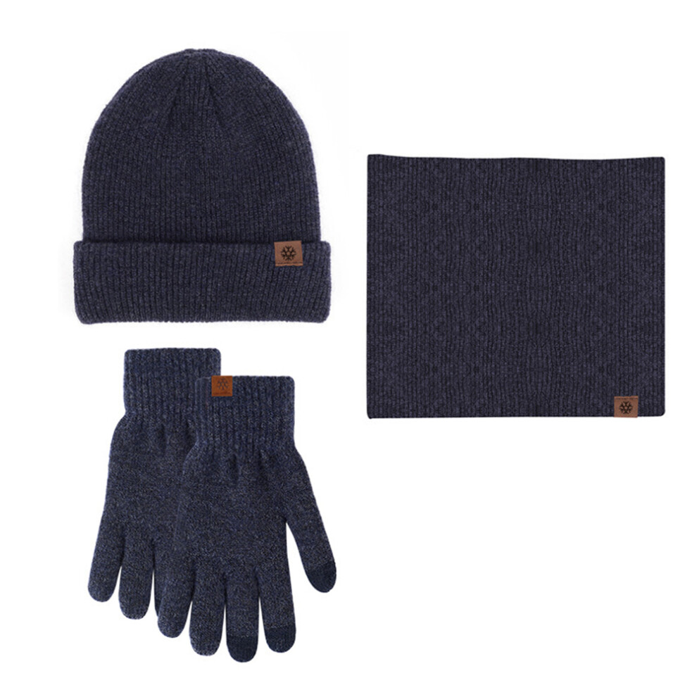 Winter Beanie Hat Scarf Touchscreen Gloves Set Compatible With Men And Women 3564946412794