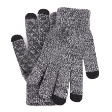 Knit thermal gloves, wool non-slip touch screen gloves