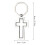 Μπρελόκ Crucifix Περιστρεφόμενο μπρελόκ Crucifix Πρόληψη σκουριάς Χρωματιστό μ 5