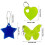 12pcs night reflective pendants -6 pentagrams+4 triangles+2 butterflies 2