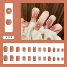 Press on Nails European Fake Nails Press on Nails UV Seal Glossy Full Coverage Fit Nails Artificial False Nails Nails Compatible with Women