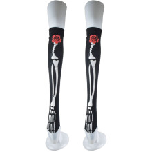 Skeleton Over The Knees Polyester Socks Halloween Skeleton Par