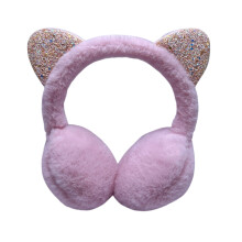 Warm Earmuffs Foldable Cat Ears with Sequins Ear Warm Rabbit Ears Winter Warm Ear Bag Women's Cute style