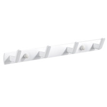 Garderobenhaken, robuste, weiße Wandhaken aus massivem Aluminium, rostfreies Material zur Wandmontage, effiziente Nutzung des Wandplatzes in