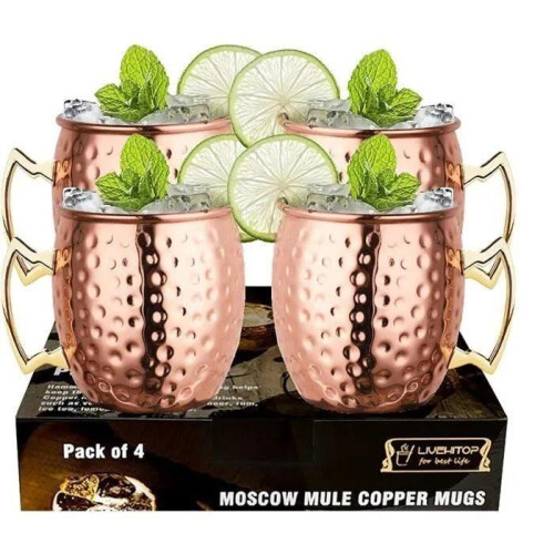 Κούπες Moscow Mule, Χειροποίητα ποτήρια συμβατά με κοκτέιλ, Ενισχύουν την προσ