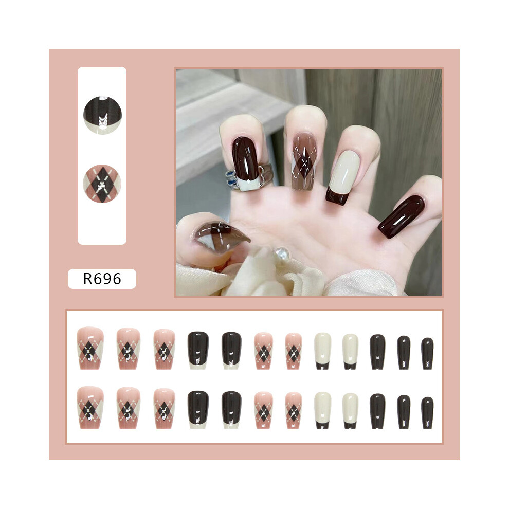 Press on Nails  European Fake Nails Press on Nails UV Seal Glossy Full Coverage Fit Nails Artificial False Nails Nails Compatible with Women