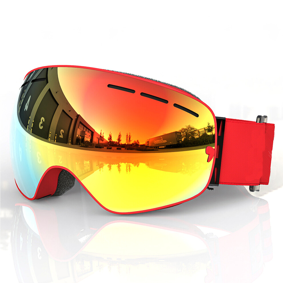 Ganzton Ski Goggles, Snowboard Glasses, Double Lens, Uv Protection, Anti-Fog Ski Goggles Compatible With Women And Men, Boys And Girls 3564946426302