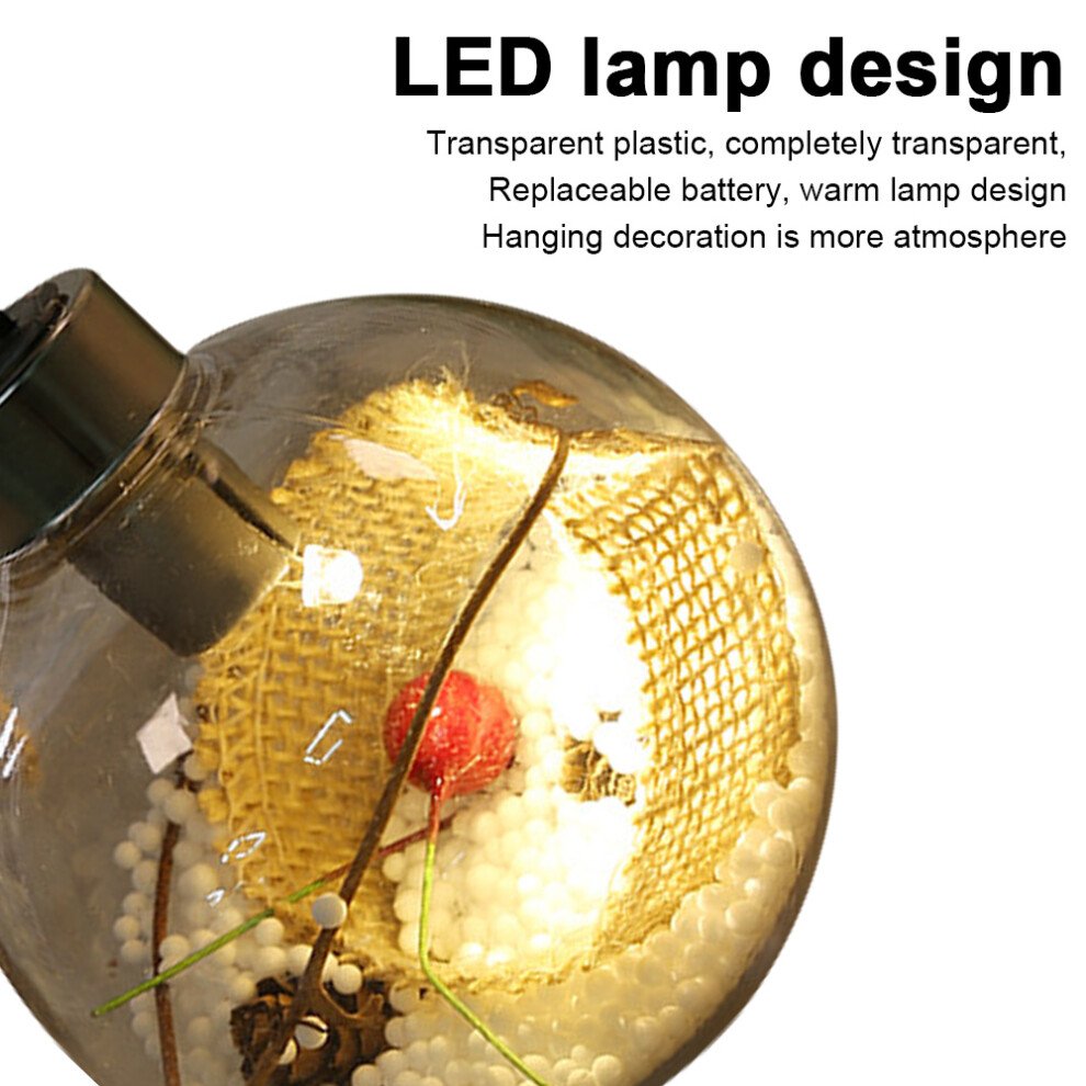 Christmas Led Transparent Christmas Ball Christmas Tree Pendant Glowing 3564946430019