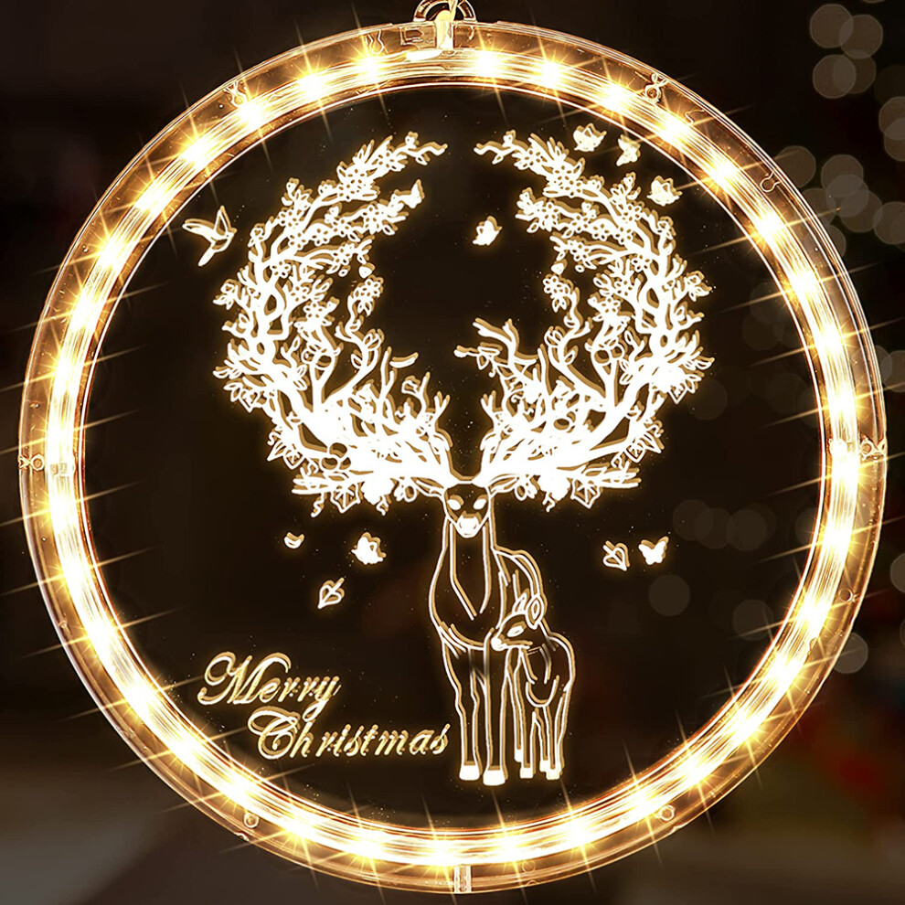 Christmas Window S Indoor Novelty Hanging 3D S Battery Operated Fairy Decorative String S With Suction Cup Compatible W Light 3564946425879