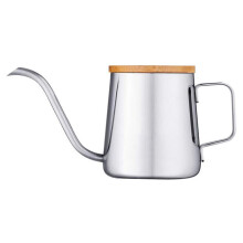 Wasserkocher mit Deckel, Edelstahl-Schwanenhalskessel, Kaffeemaschine für Filterkaffee, Geschenk für Cafés, Baristas