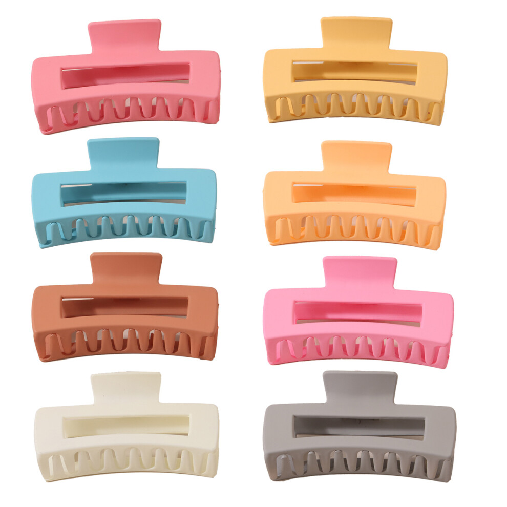 Pack Of 8 Large Hair Claw Clips Non-Slip Large Space Mat Compatible With Women Girls 3564946430798