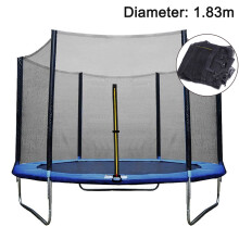 Weatherproof Trampoline Safety Net, 183Cm Diameter, Polyethylene Material Ensures Durability And Uv Resistance, Adjustable Straps Compatible