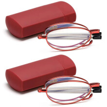 Reading Glasses Blue Light Blocking, Anti UV Glare, Foldable Computer Spring Hinge Readers Compatible with Women Man