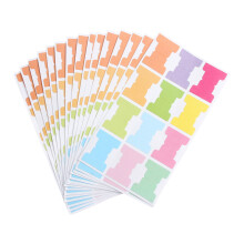 15pcs Sticky Index Book Bible Tabs, Double Sided Page Markers Book Bible Tabs, Colorful Index Tabs Annotation Tabs Compatible with Labeling