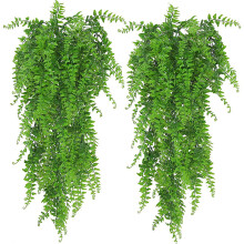 2 Pcs Artificial Plants Outdoor Artificial Potted Plants Fake Plants Green Realistic Faux Plants Compatible with Home Office House Desk Gre