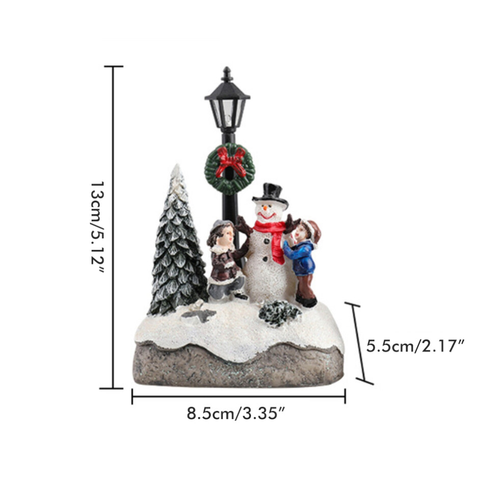 Led Christmas Scene House Glowing Village House Desktop Resin Ornament Compatible With Christmas Decoration Light 3564946428634