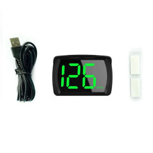 Avansert HUD-head-up-display for bil med stor LED-skrift, kompatibel med de fleste biler, digitalt GPS-speedometer med dobbel modus for posi
