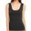 Womens Basic Camisole Thermal Underwear, Thick Lined Tank Top, Black 1
