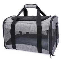 Airline-Ready Pet Carrier: Durable Soft-Sided Travel Bag, Portable, Collapsible With High-Quality Ventilation Compatible with Small Cats And