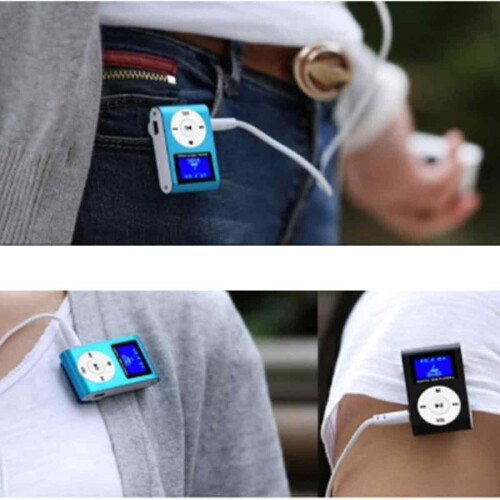 Μίνι Φορητό MP3 Music Player Μεταλλικό MP3 Player με Κλιπ και Οθόνη LCD, Υποστήριξη Κά 1