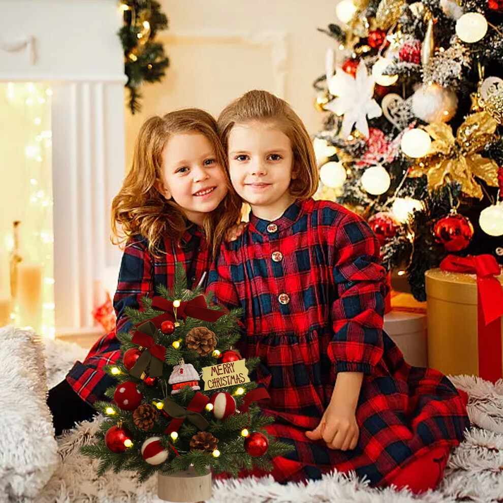 Small Lighted Christmas Trees Luxury Artificial Pine Tree Decorated With Pine Cones, Glittering Balls 3564946433560
