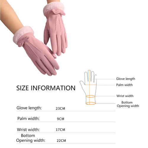 Womens Winter Warm Touchscreen Gloves Thermal Soft Lining Elastic Cuff Texting Glove 1