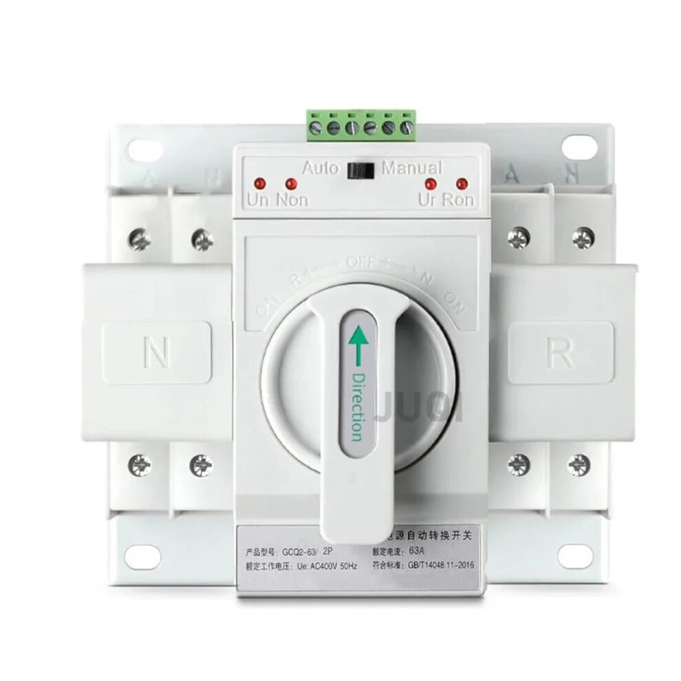 Automatic Transfer Switch 2P 63A Dual Power Ats 110V 220V Single Phase For Home With Manual Override 9330225487814