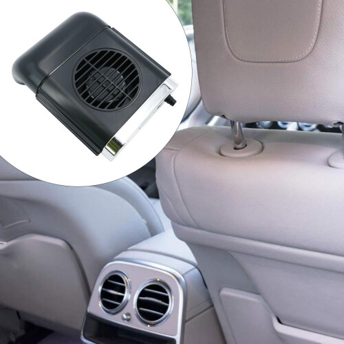 Car Seat Fan USB Powered Headrest Cooling Fan with ThreeSpeed Airflow Control, Universal Black 1