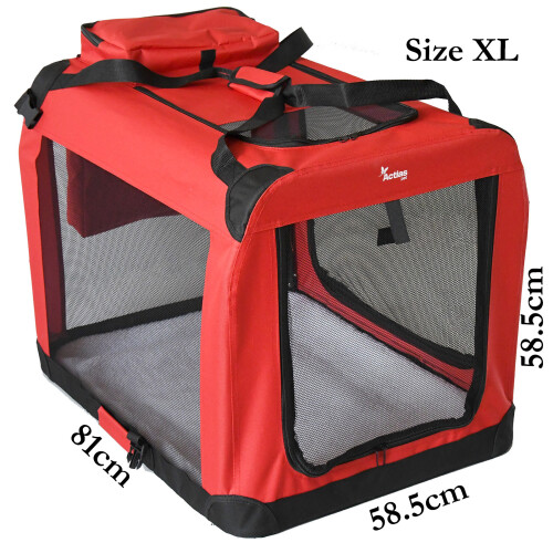 Actiaspet Fabric Pet Carrier Red X-Large 1