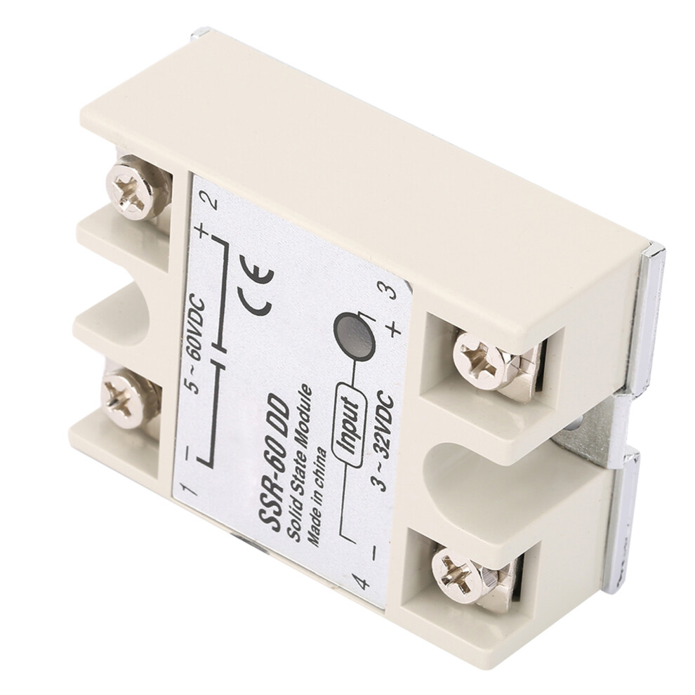 Ssr-60Dd 60A 5-200Vdc Compact Relay Black 4301393746923