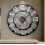 LARGE ROMAN NUMERALS SKELETON WALL CLOCK OPEN FACE ROUND 1