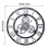 LARGE ROMAN NUMERALS SKELETON WALL CLOCK OPEN FACE ROUND 2