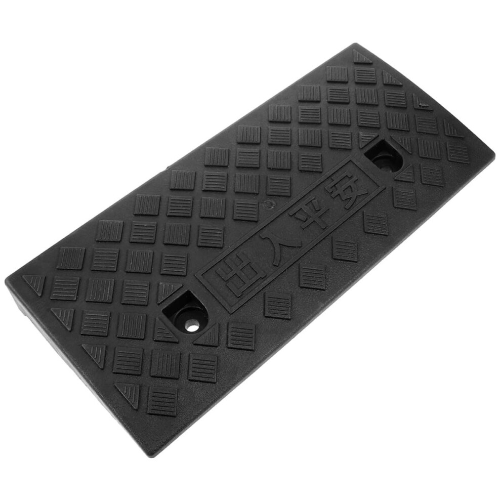 Black Threshold Ramp 50X17x5cm Nonslip Heavy Duty Curb Ramp For Wheelchairs Scooters Doorways Steps