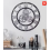 LARGE ROMAN NUMERALS SKELETON WALL CLOCK OPEN FACE ROUND 3