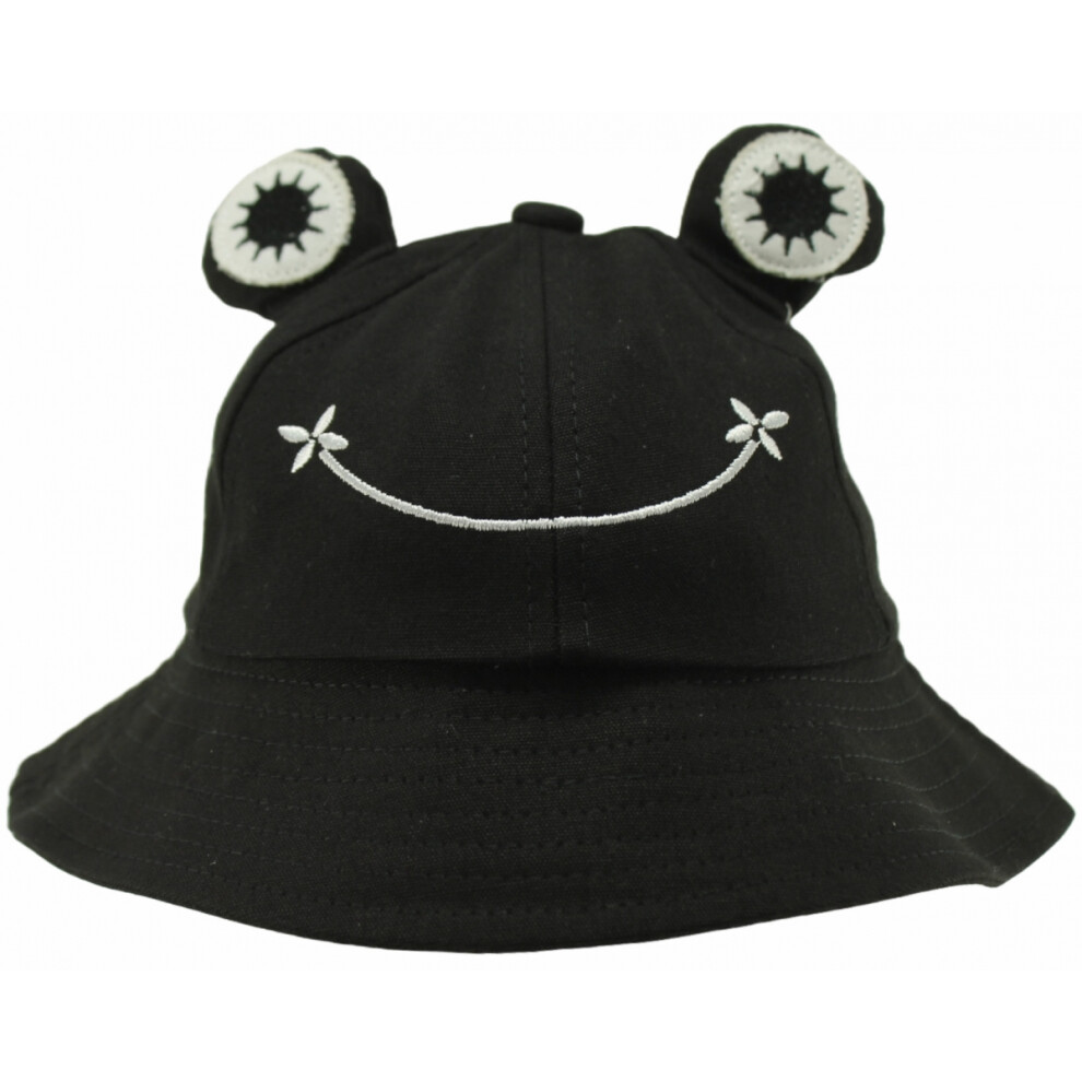 (Black) Kids Frog Bucket Hat Black