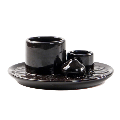 Multipurpose Ceramics Incenses Burners Holders for Santo-Black