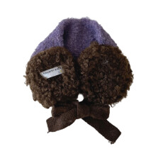 Knit Ear Muffs for Girls 3-12 Years Fashionable Ears-Purple