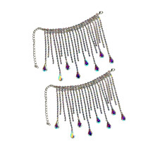 Strass décoration bijoux glands bouteille de vin-Couleur argent