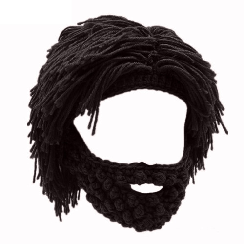 Handmade Acrylic Beard Wig Cap For Comfortable Fit And-brown