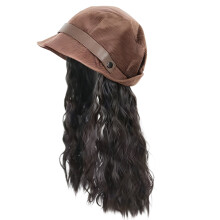 Quick Change Curly Hair Wigs Cap Artificial Fiber Hair-black
