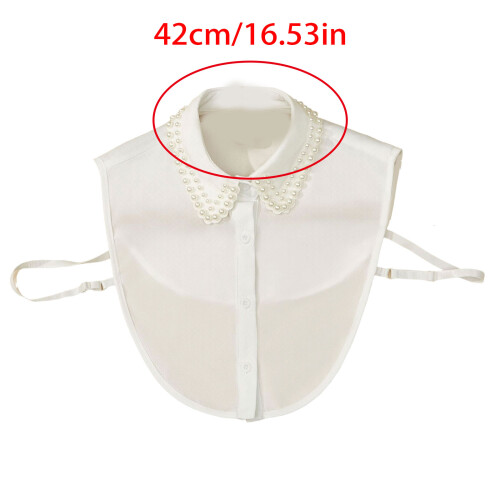 Detachable Pearls Beads Collar For Elegant Look Soft-Blue 2