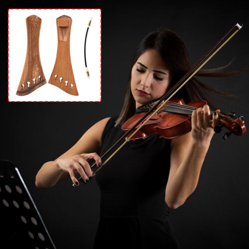 Wood Tailpiece Featuring Tail Cord to Improve Musical Expression 2