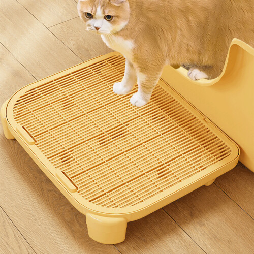 Base Plastic Litter Ensures Stability on Various-Creamy yellow 2