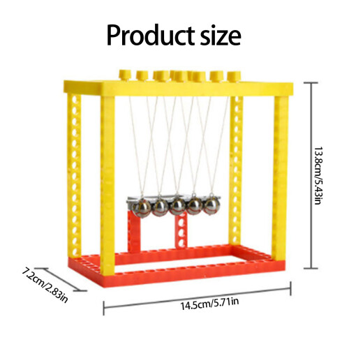 Friendly Plastic Newton's Cradle Educational Toy Safe for Kids 2